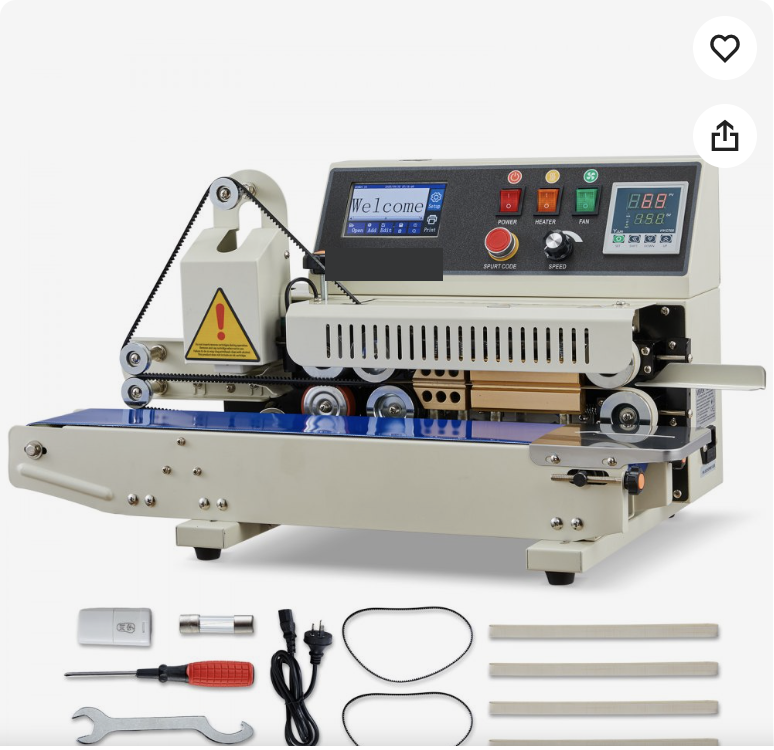 Continuous Band Sealer with Coding & Counter, 6-12mm